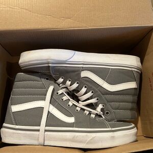 Size 7.5 VANS X MADEWELL sk8 hi-old school sneakers frost grey